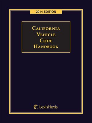 cover image of California Vehicle Code Handbook